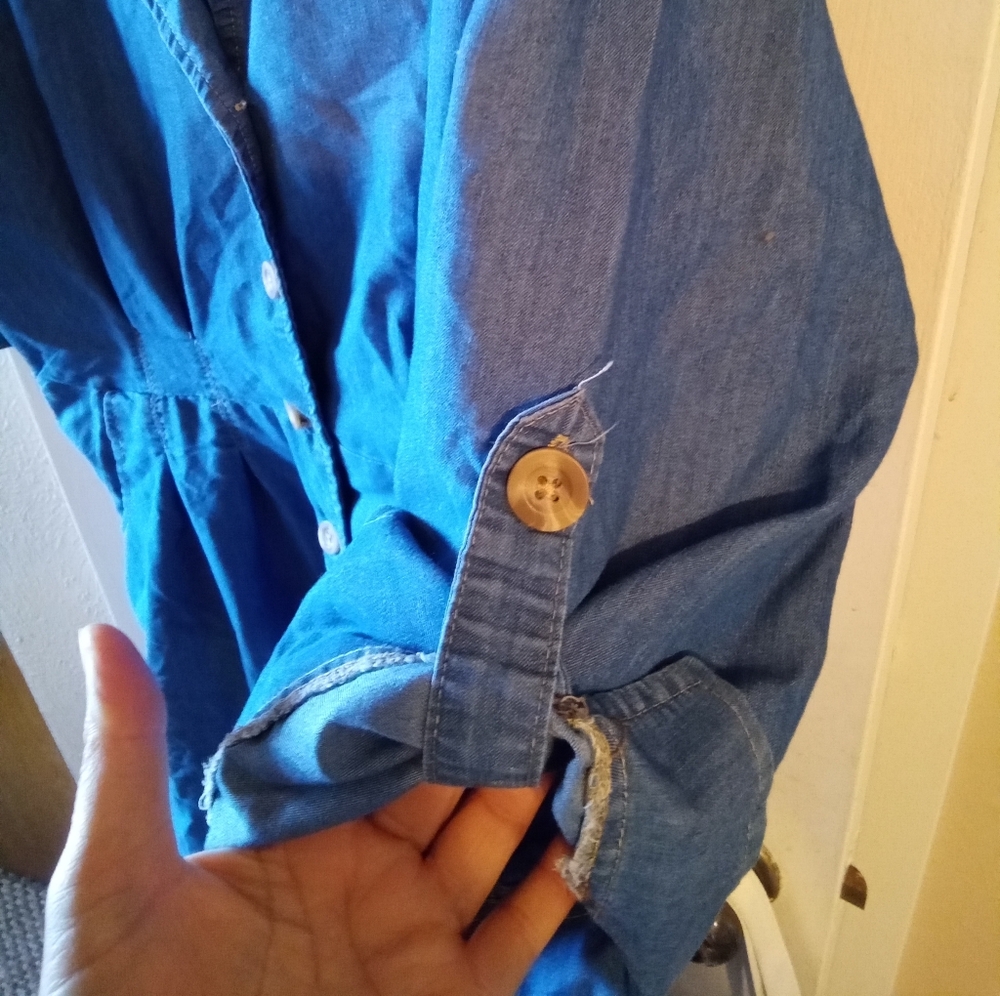 Love Brand Chambray Button Front Shirt Dress 2X - Picture 4 of 7